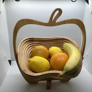 BONNIE & POP  New York | Wooden Collapsible Fruit Basket | size:10.5x11.7x0.5